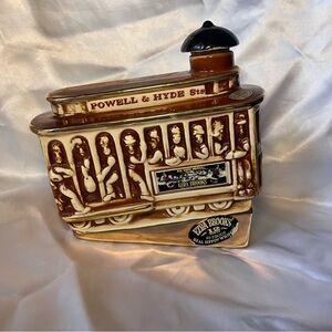 Vintage: Ezra Brooks • SF Cable Car Whiskey Bottle